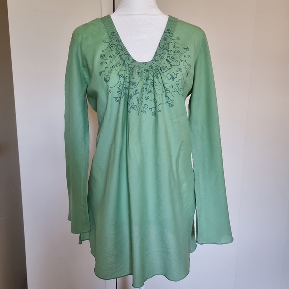 Bruno Banani Green Beach Top Tunic Cover-Up size S, 100% Cotton - Picture 1 of 7